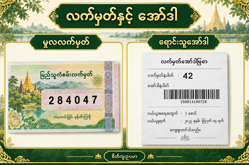 GLO မူလထီလက်မှတ်နှင့် ရောင်းသူ၏ ထီအော်ဒါတို့ကို အတိုင်းအတာခွဲပြသော စိတ်ကူးပုံ